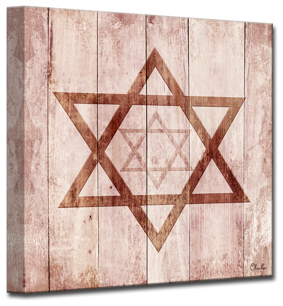 Ready2HangArt Inspirational ''Star of David I'' Wrapped Canvas Wall Art