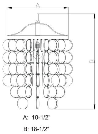 Elsa Capiz Shell 10.5" Pendant Satin Nickel