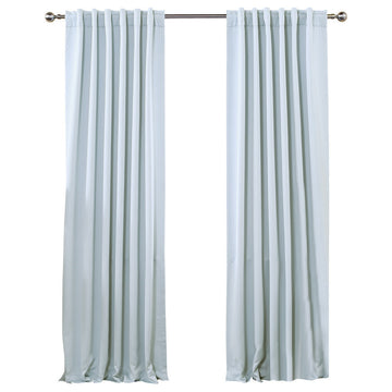 Solid Thermal Blackout Curtain Panels, Sky Blue, 95", Set of 2