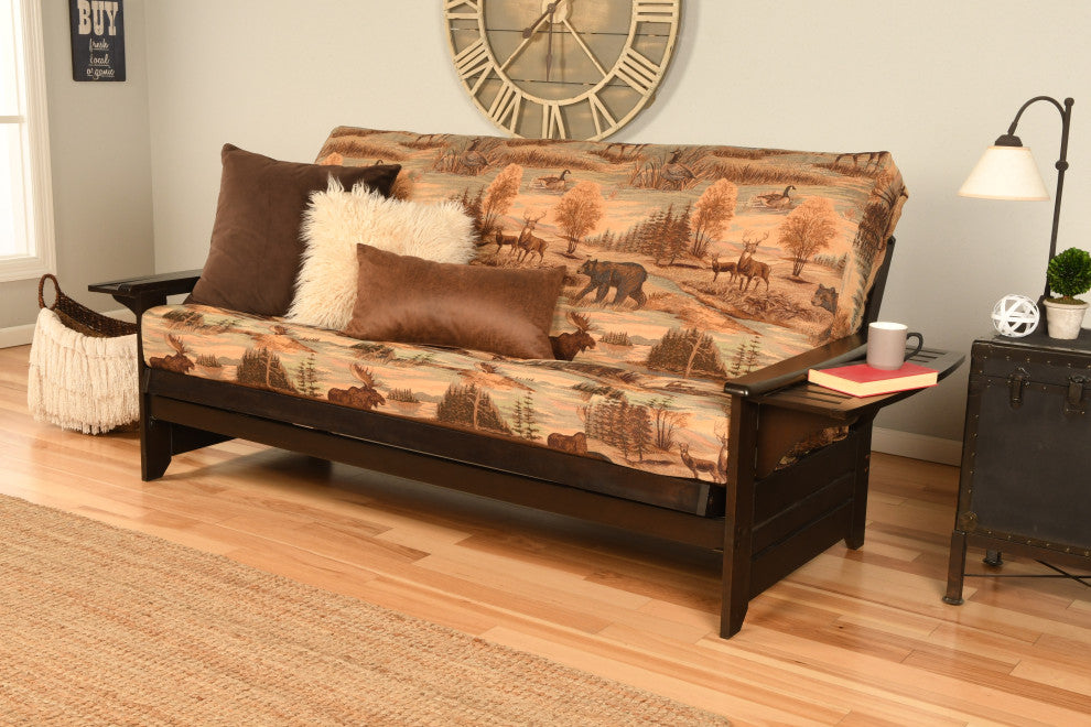 Mesa Frame Futon With Espresso Finish, Great Outdoors