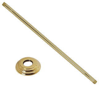 IPS 1/2"x19" Ceiling Mounted Shower Arm With Flange, Polished Brass