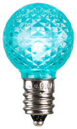 G30 Faceted Led Teal Bulb E12 .38W 25/Bx
