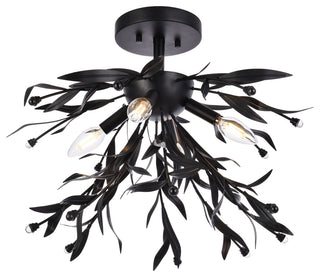 Piper 18.5" Flush Mount, Black