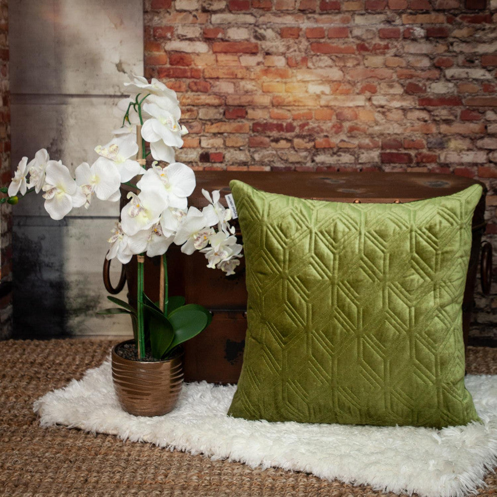 Parkland Collection Aleta Olive Throw Pillow, Square