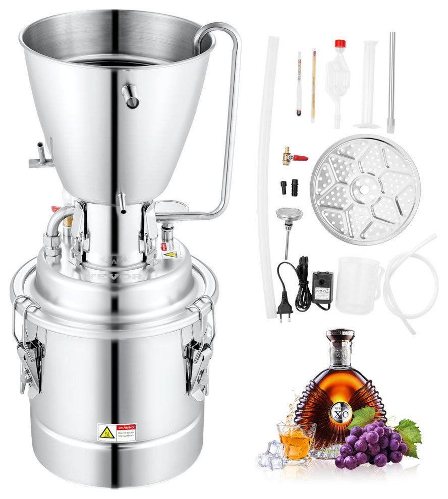 Water Alcohol Distiller 8 Gal/30 L Stainless Steel Still Home Distillery Kit