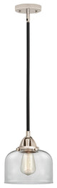 Large Bell Mini Pendant, Black Polished Nickel, Clear, Clear