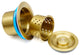Kitchen Sink Drain Stainless Steel Assembly Kit, 3.5" Open, Set of 2, Gold