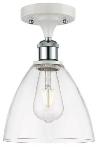 Innovations 516-1C-WPC-GBD-752 1 Light Semi-Flush Mount, White, Polished Chrome