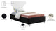 Ghost Velvet Upholstered Bed, Black, Twin