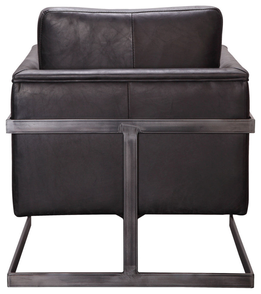Luxley Club Chair Onyx Black Leather