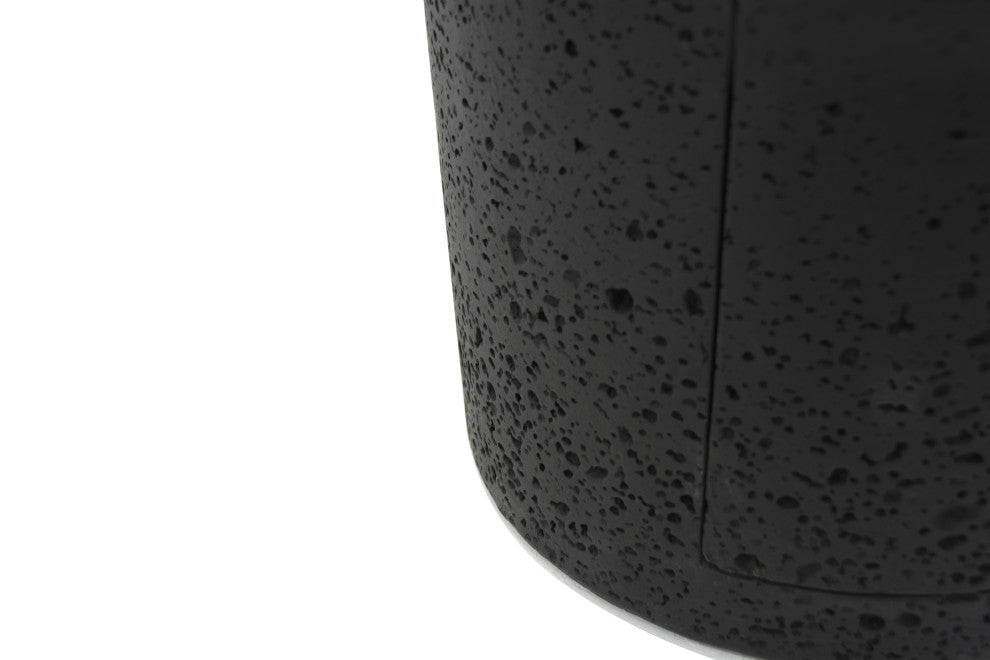 Lava Tube Black Concrete 28" Tall Fire Column by Modeno