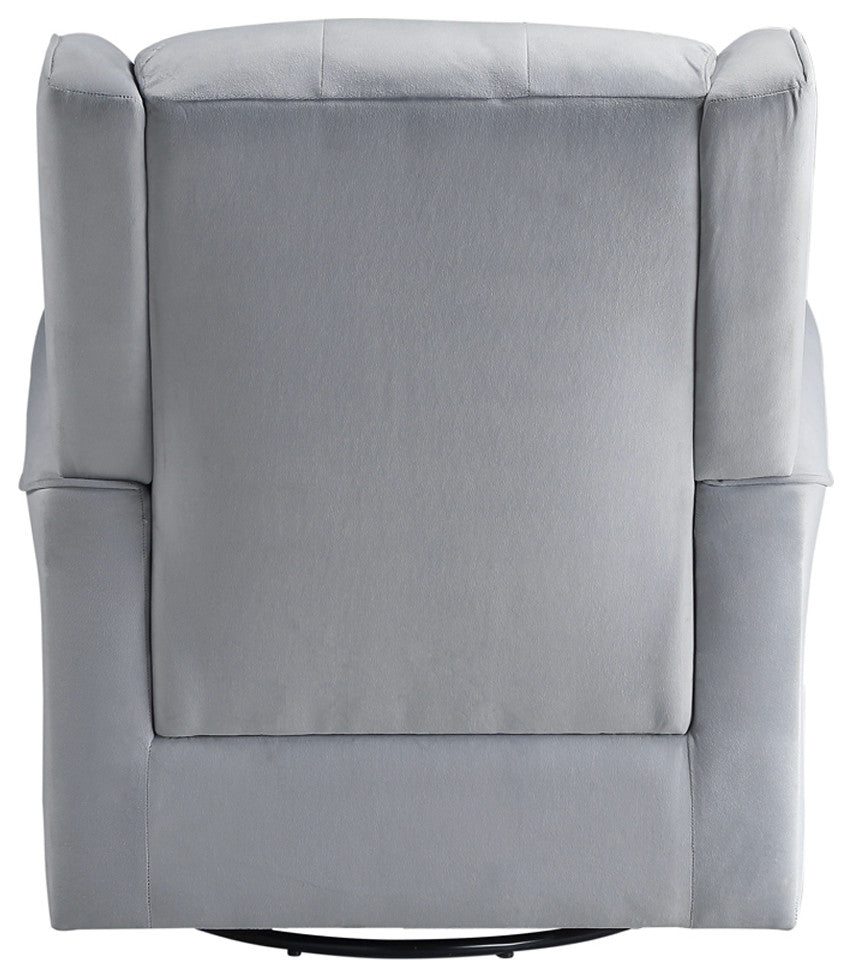 Swivel Chair With Button Tufted, Gray