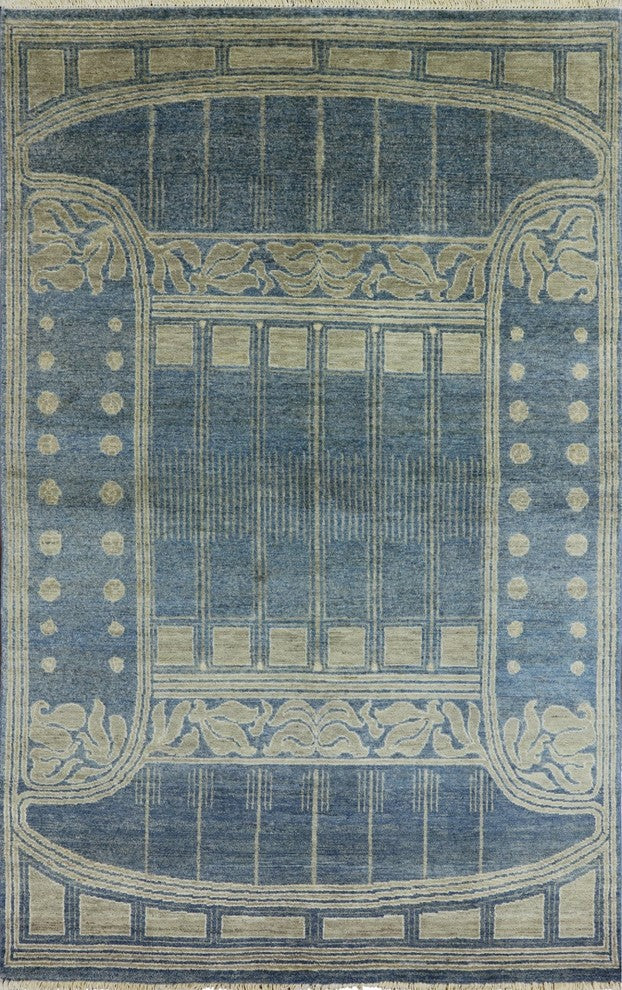 5'x8' Modern Oriental Handmade Gabbeh Area Rug, W2093