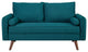 Revive Upholstered Fabric Loveseat, Teal