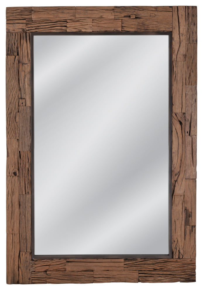 Rustic Floor Mirror - Reclaimed Wood