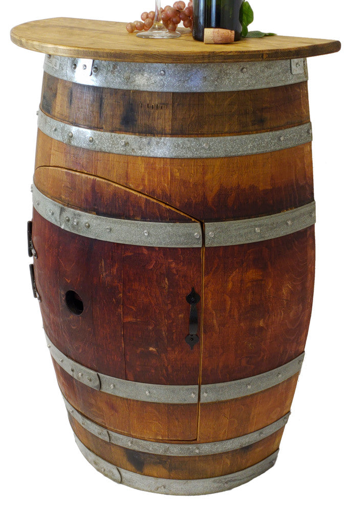 Wine Barrel Wall Wine Bar, Fir Top