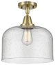 Innovations Lighting 447-1C-AB-G74-L-LED X-1 Light 12" Flush Mount