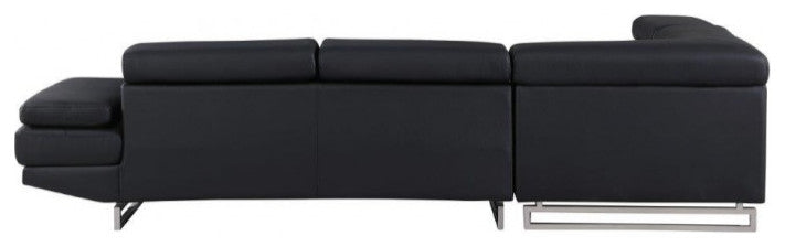 124"x94"x36" Black Sectional LAF