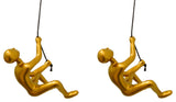 Climbing Man Home Decor Classic Wall-Art Sculpture, 2-Piece
