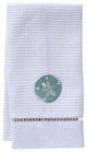 Waffle Weave Guest Towel, Sand Dollar, Aqua