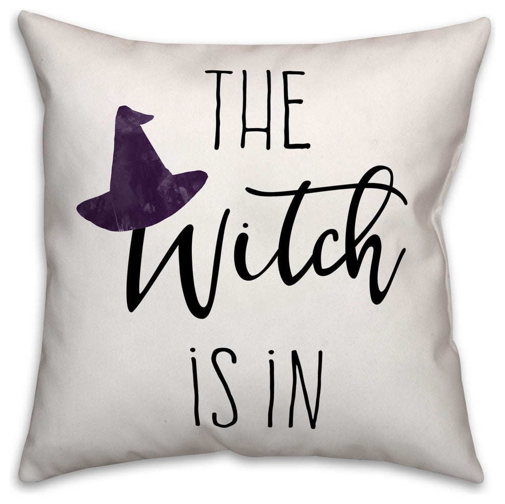 The Witch Is In Throw Pillow