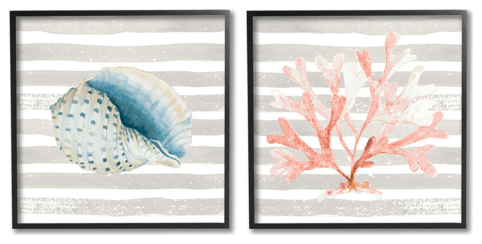 Nautical Curved Shell Pink Coral,24 x 24