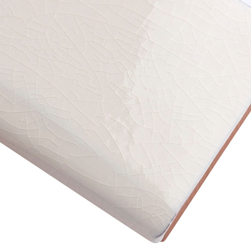 Antic Craquelle Bullnose White Ceramic Wall Trim
