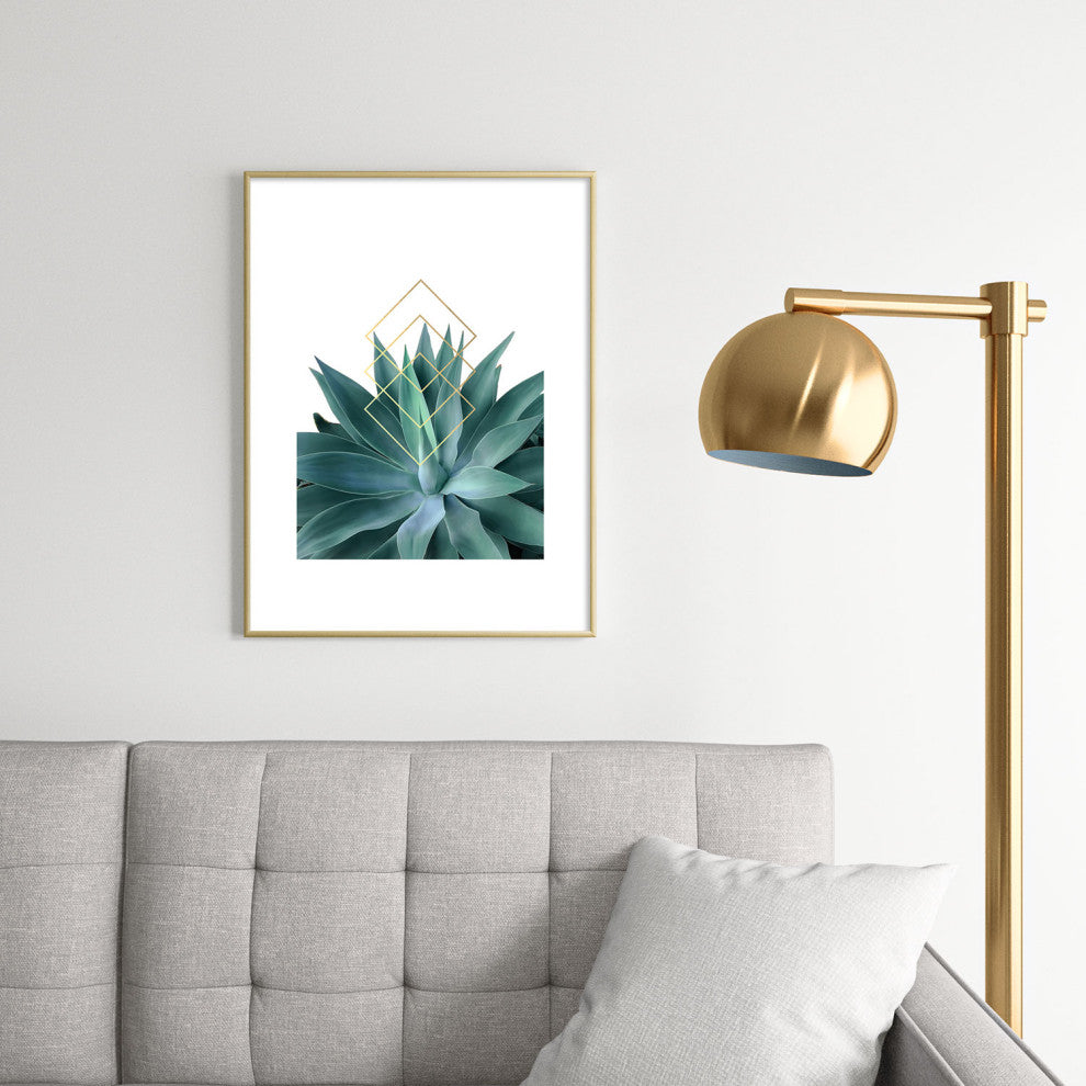 Gale Switzer Agave geometrics Metal Framed Art Print