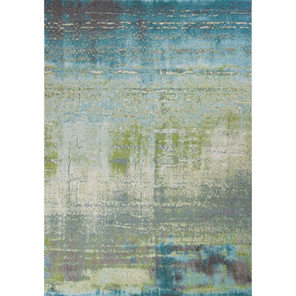 KAS Illusions 6206 Blue/Green Escape Area Rug, 7'10"x10'10"