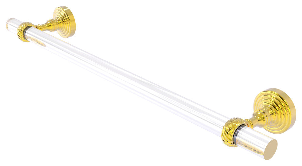 Pacific Grove 30" Towel Bar with Twisted Accents, Polished Brass