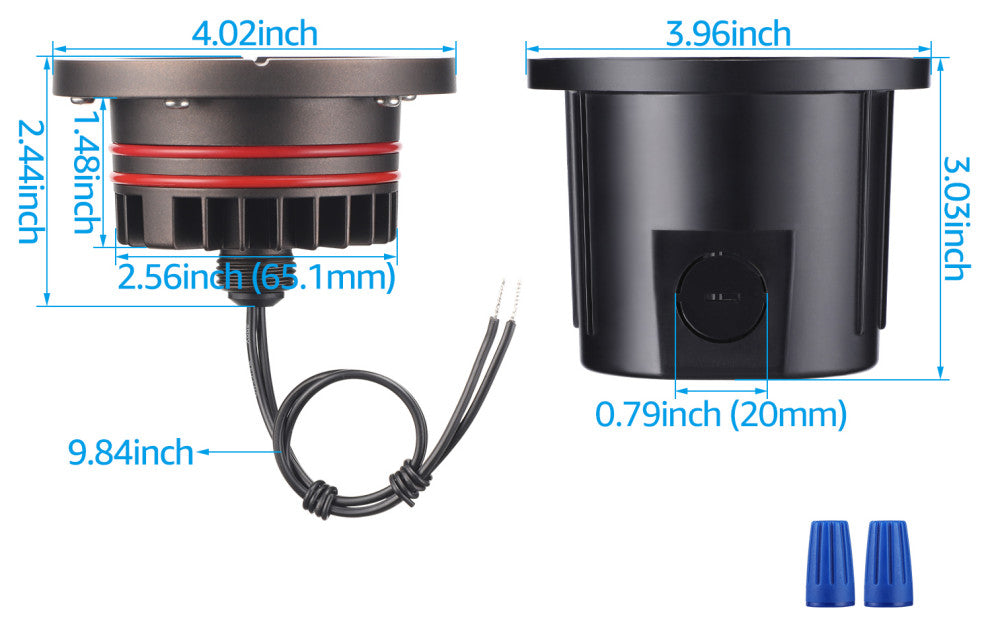 6-Pack 6W Low Voltage LED Well Lights, 3000K Warm White, Flat Top