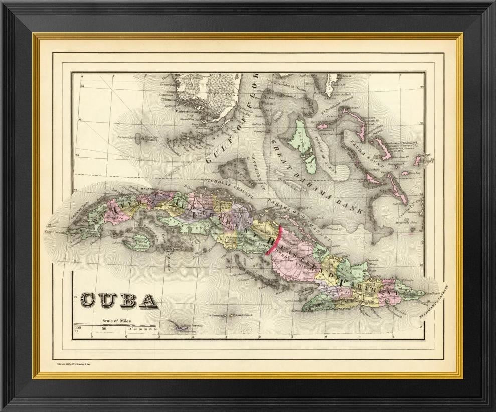 "Cuba, 1890" Framed Canvas Giclee by Samuel Augustus Mitchell, 26"x22"