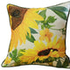 Set Of 2 18"  Autumn Leaves Throw Pillow Cover In Multicolor, Dark Green, Yellow