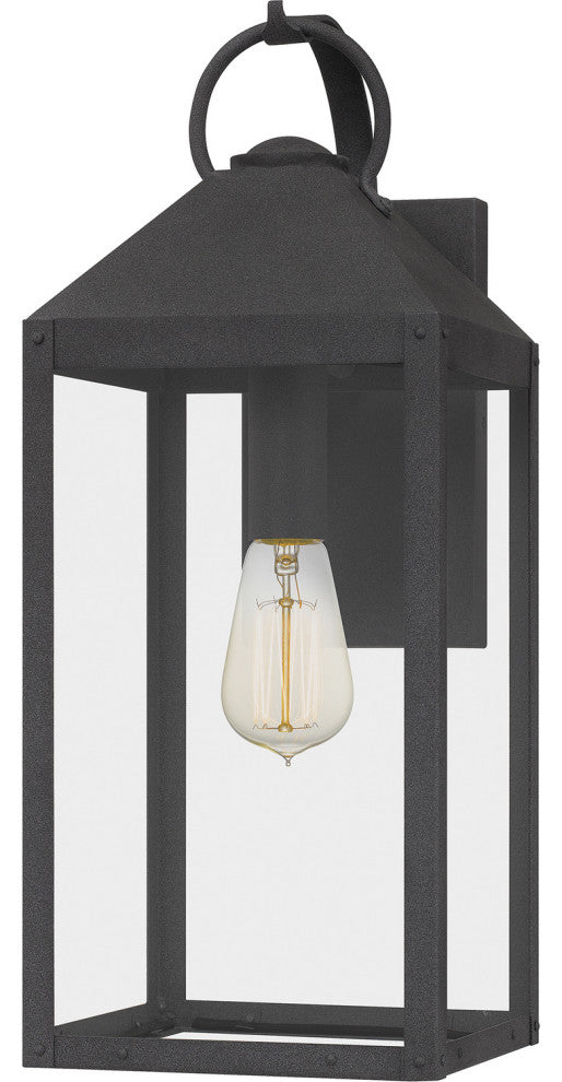 Quoizel TPE8408MB One Light Outdoor Wall Mount, Mottled Black Finish