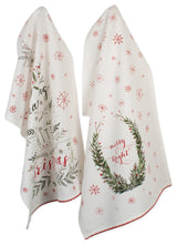 DII Assorted Noel Printed Dishtowel, 2-Piece Set