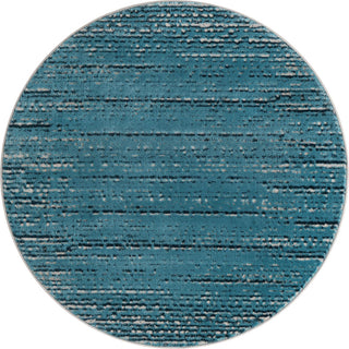 Unique Loom Oasis Calm Area Rug, Blue, 4' 0 X 4' 0 Round
