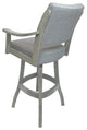 Swivel Counter Wood Bar Stool Casa on S-Base, Hemsath Slate - E-T, 30"