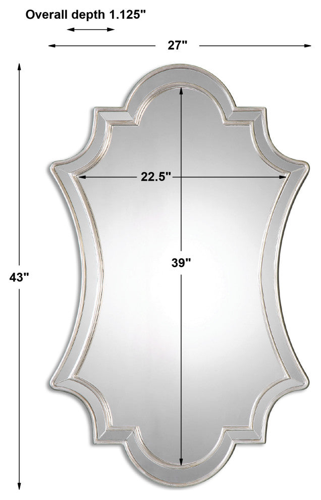 Uttermost Elara Antiqued Silver Wall Mirror