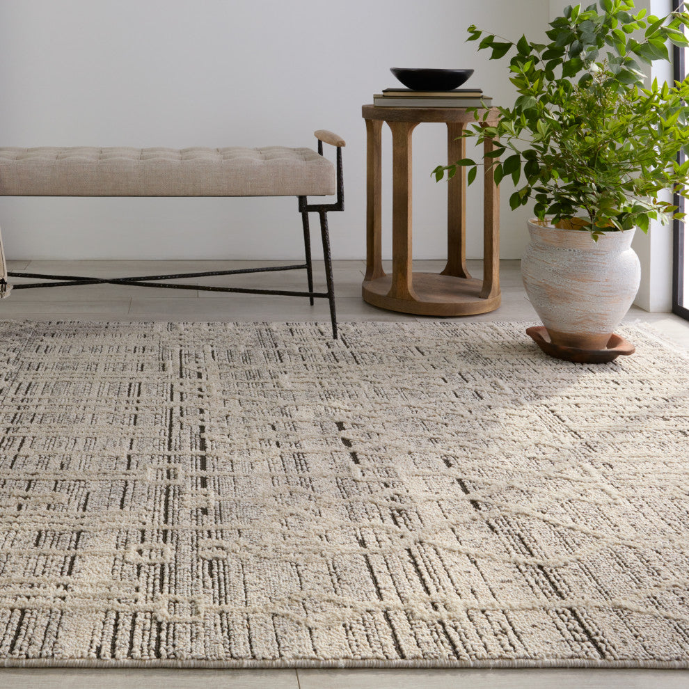 Jaipur Living Caiya Trellis Cream/ Gray Runner Rug 3'X8'