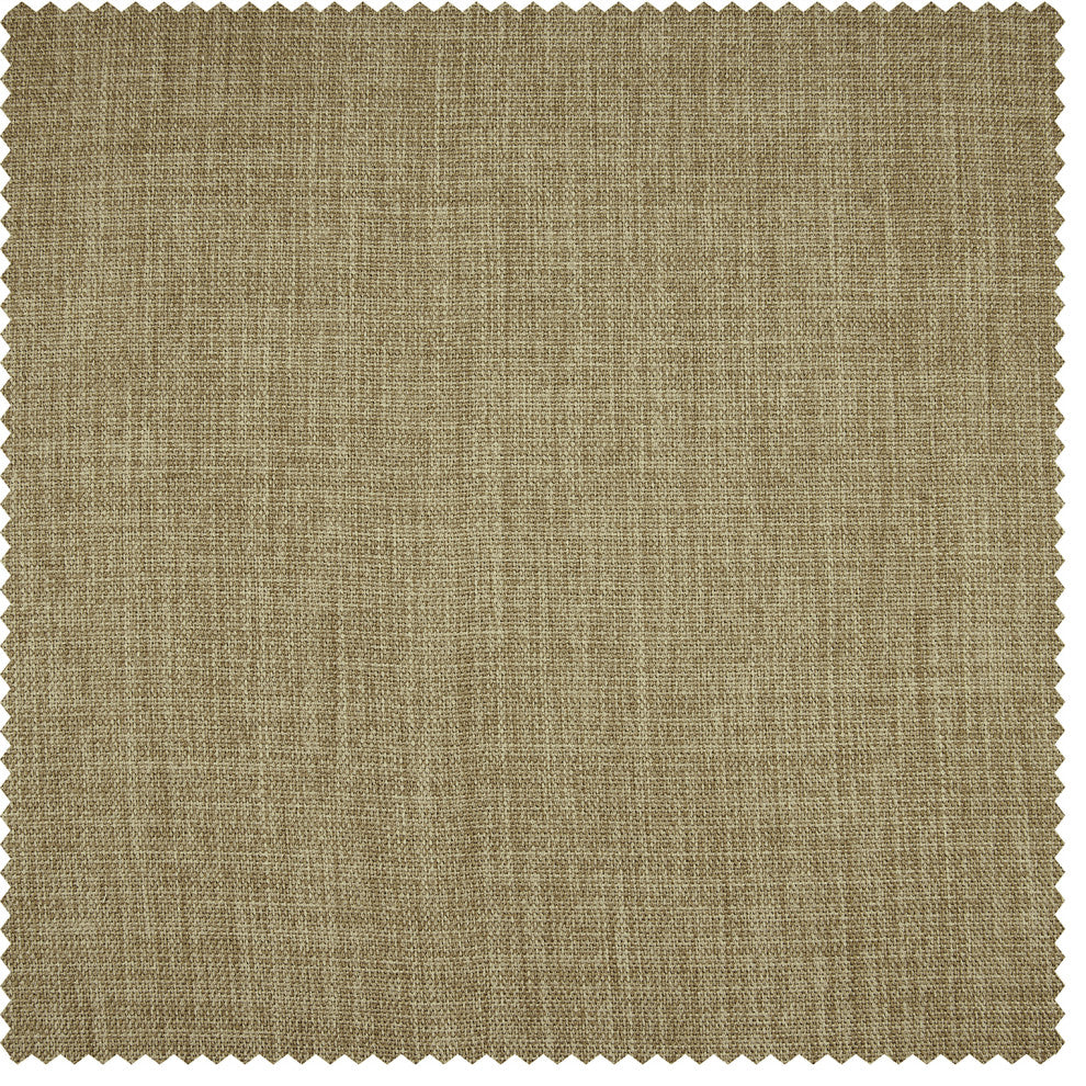 Faux Linen Extra Wide Room Darkening Curtain Single Panel, Nomad Tan, 100w X 96l
