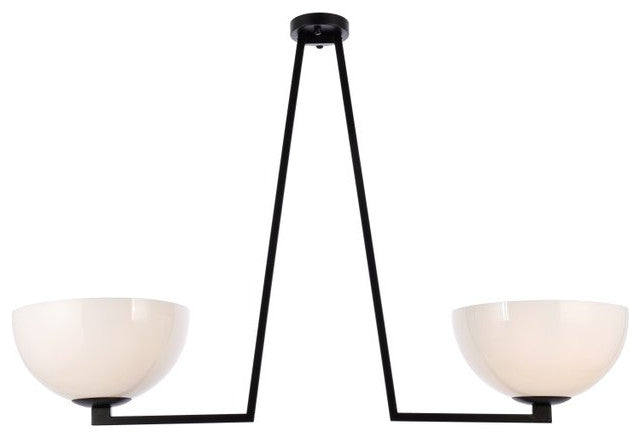 Living District Jeanne 2-Light Flush Mount Black