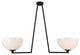 Living District Jeanne 2-Light Flush Mount Black