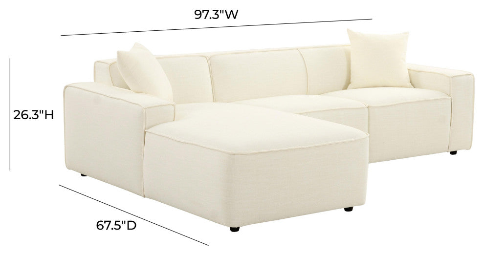 Olafur Cream Linen Sectional, LAF
