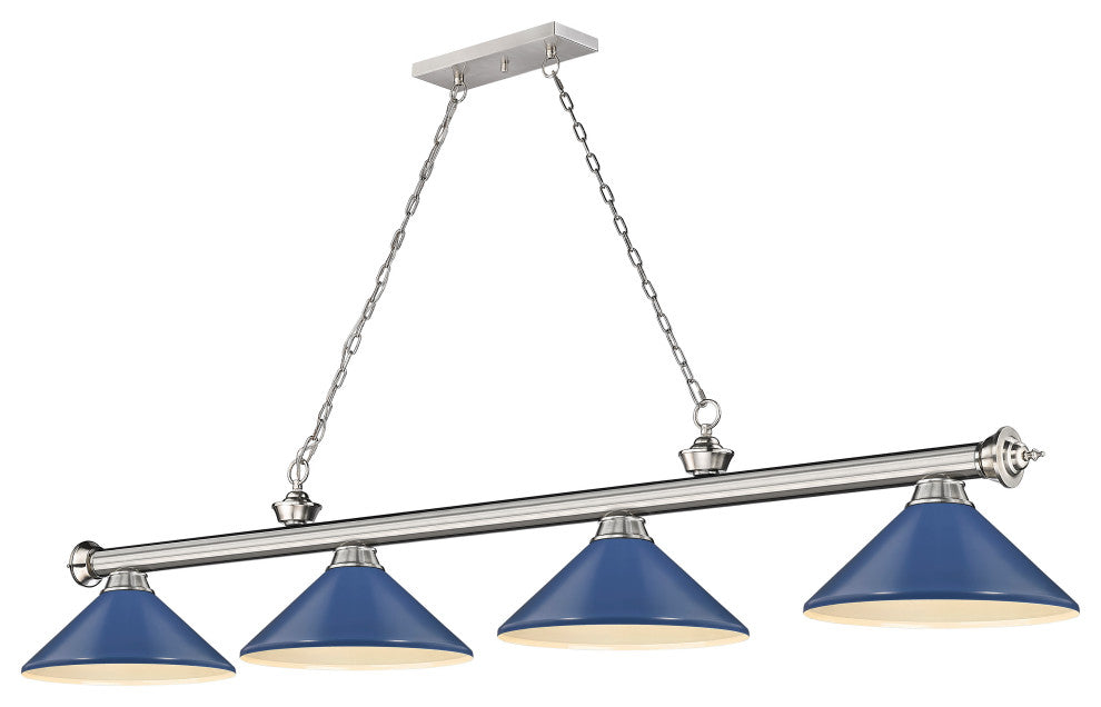 Zlite 2306-4BN-MNB 4-Light Billiard, Navy Blue