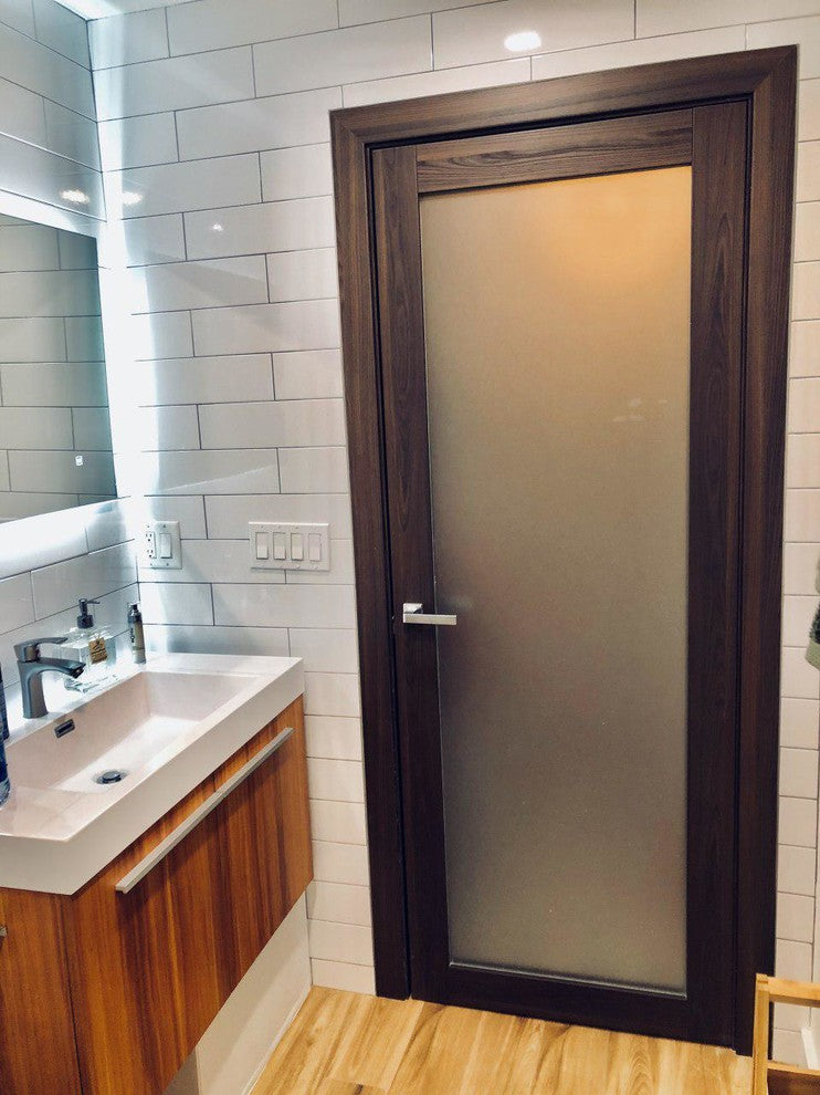 Planum 2102 Interior Door Slab 36x80 Chocolate Ash Barn Sliding Pocket