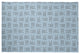 Criss Cross Bunnies Easter Chenille Rug, After Rain Blue, 4'x6'