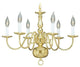 Williamsburgh Chandelier, Imperial Bronze and Polished Brass