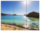 Blue Baja California Beach, Seashore Triptych Canvas Art Print, 36x28, 3 Panels