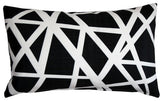 Pillow Decor - Bird's Nest Black Throw Pillow 12X20