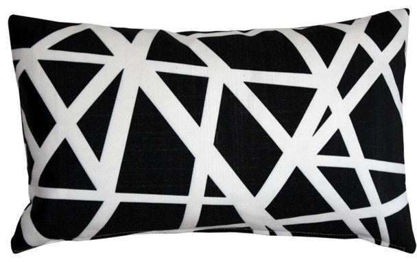 Pillow Decor - Bird's Nest Black Throw Pillow 12X20